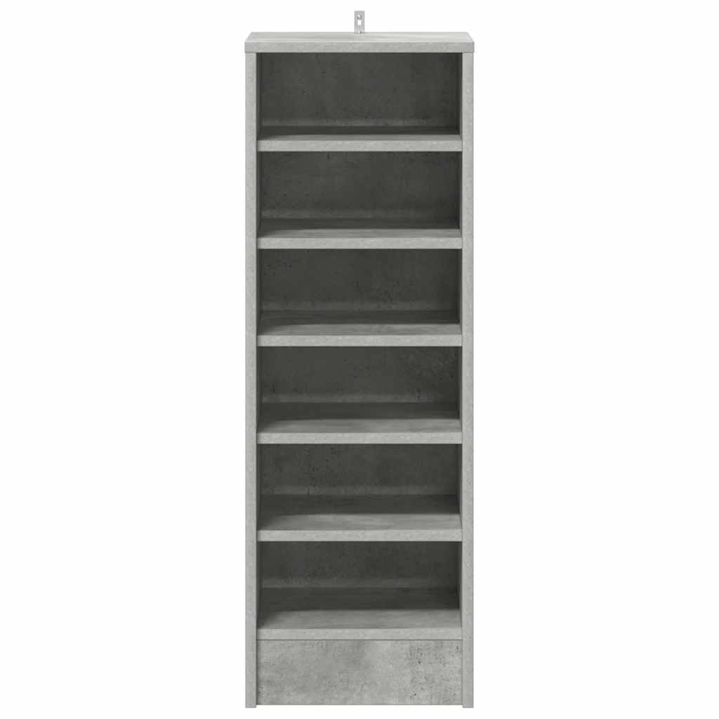 vidaXL Παπουτσοθήκη Γκρι Σκυροδέματος 31,5x35x90 εκ. από Επεξ. Ξύλο