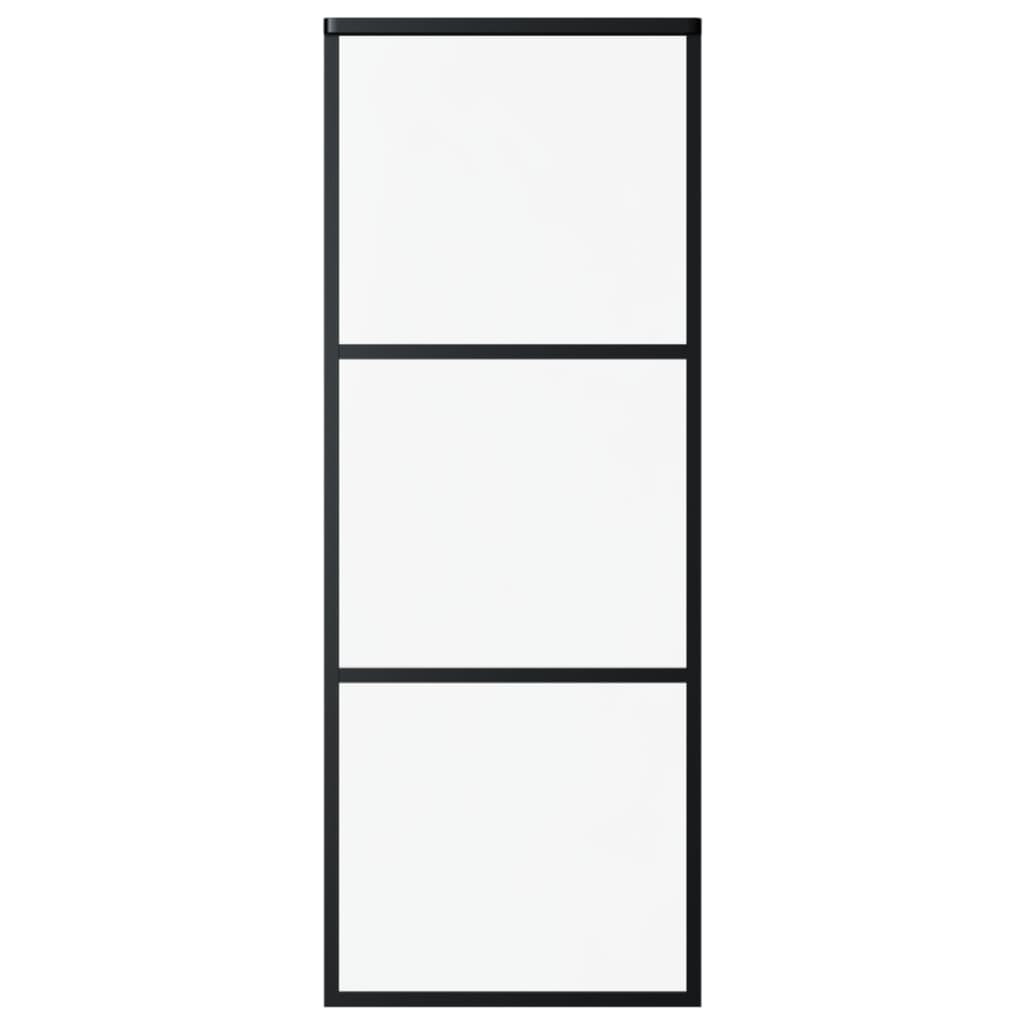 vidaXL Συρόμενη Πόρτα με Σετ Υλικού ESG Γυαλί & Αλουμίνιο 76 x 205 εκ.