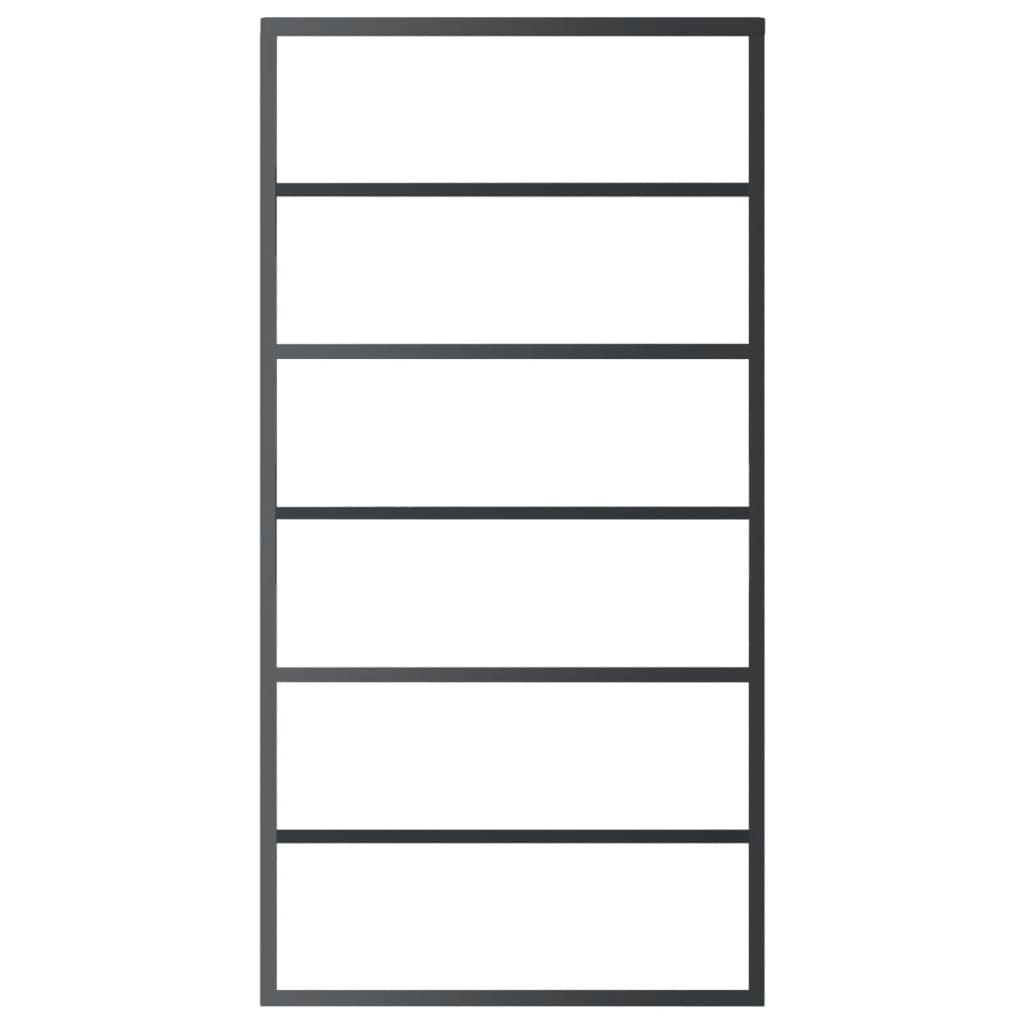 vidaXL Συρόμενη Πόρτα με Σετ Υλικού ESG Γυαλί & Αλουμίνιο 102 x 205 εκ.