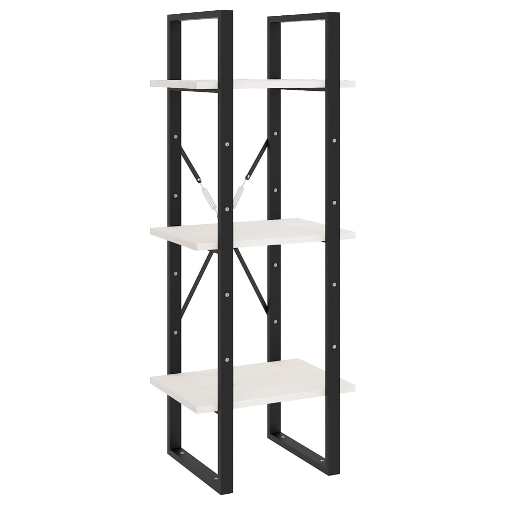 vidaXL Βιβλιοθήκη με 5 Ράφια Λευκή 40 x 30 x 175 εκ. από Ξύλο Πεύκου