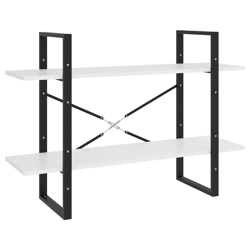 vidaXL Βιβλιοθήκη με 5 Ράφια Λευκή 100 x 30 x 175 εκ. από Επεξ. Ξύλο