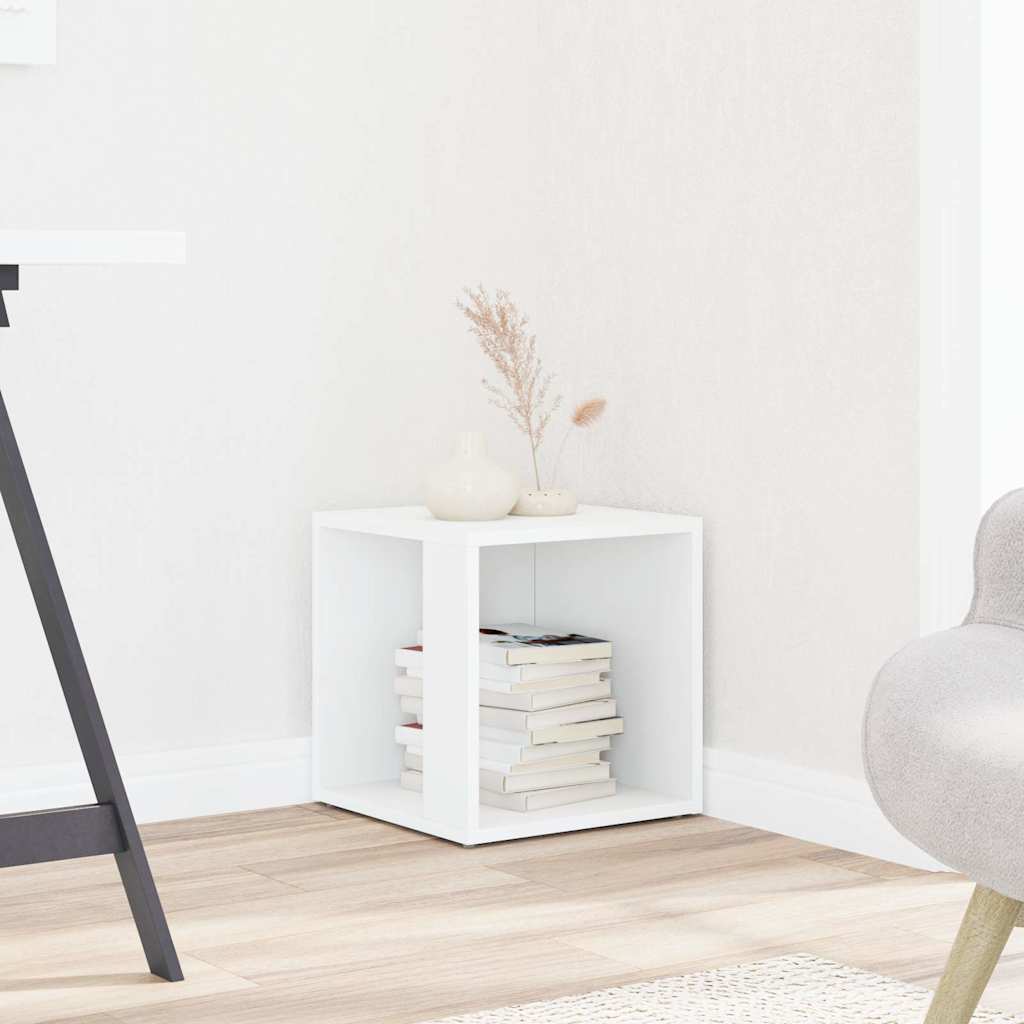 vidaXL Τραπέζι Βοηθητικό Λευκό 33 x 33 x 34,5 εκ. από Επεξ. Ξύλο