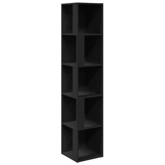 vidaXL Ντουλάπι Γωνία Μαύρο 33 x 33 x 164,5 εκ. από Επεξ. Ξύλο