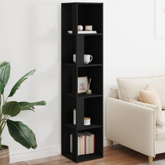 vidaXL Ντουλάπι Γωνία Μαύρο 33 x 33 x 164,5 εκ. από Επεξ. Ξύλο