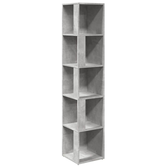 vidaXL Ντουλάπι Γωνία Γκρι Σκυρ. 33 x 33 x 164,5 εκ. από Επεξ. Ξύλο