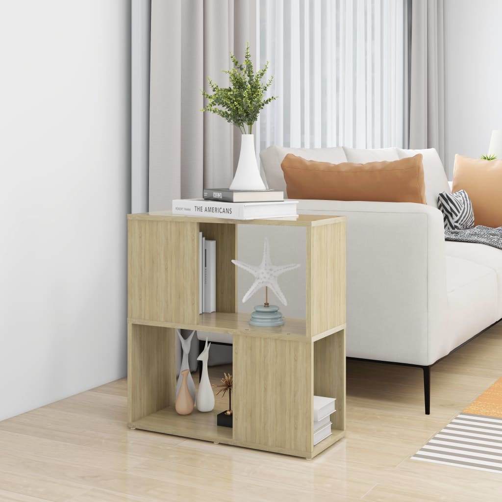 vidaXL Βιβλιοθήκη Sonoma Δρυς 60 x 24 x 63 εκ. Μοριοσανίδα