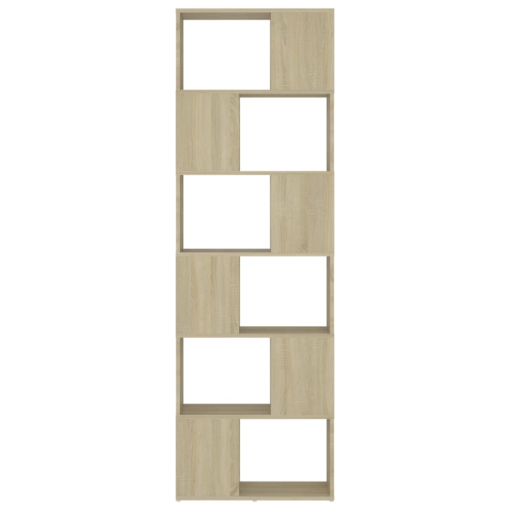 vidaXL Βιβλιοθήκη/Διαχωρισ. Χώρου Sonoma Δρυς 60x24x186εκ. Μοριοσανίδα