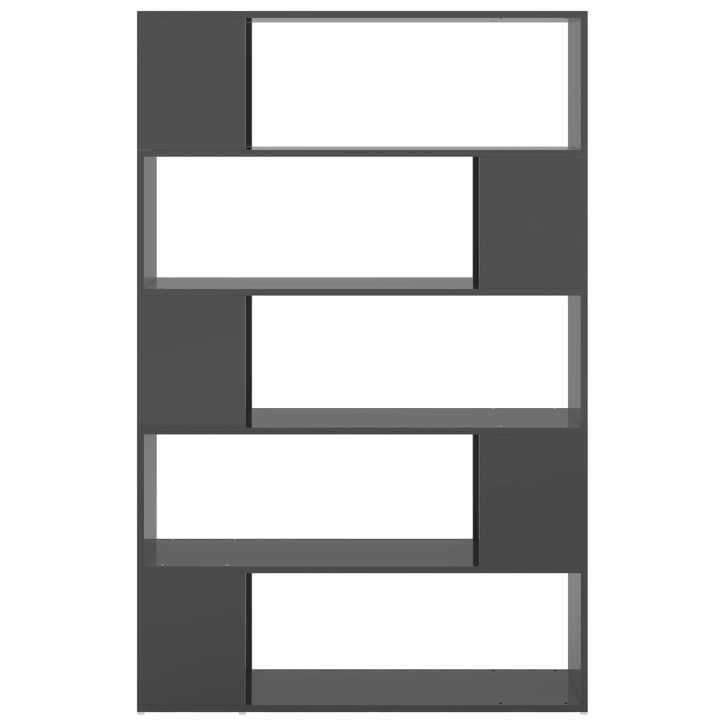 vidaXL Βιβλιοθήκη/Διαχωριστικό Χώρου Γυαλ. Γκρι από Επεξ. Ξύλο