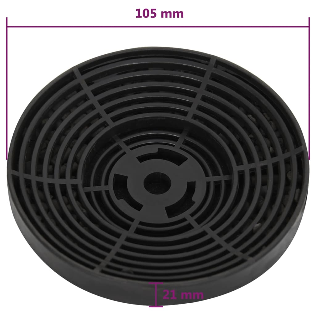 vidaXL Φίλτρα Άνθρακα Απορροφητήρα 2 τεμ. 105 x 21 χιλ.