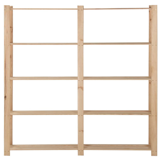 vidaXL Ραφιέρα 5 Επιπέδων 170 x 28,5 x 170 εκ. από Μασίφ Ξύλο Πεύκου