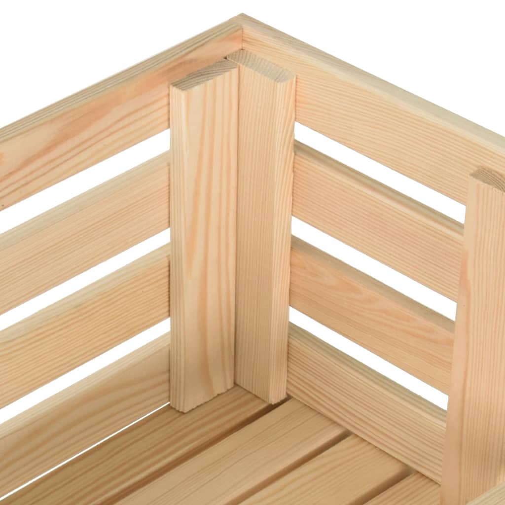 vidaXL Τρόλεϊ Λαχανικών 37 x 30 x 80 εκ. από Μασίφ Ξύλο Πεύκου