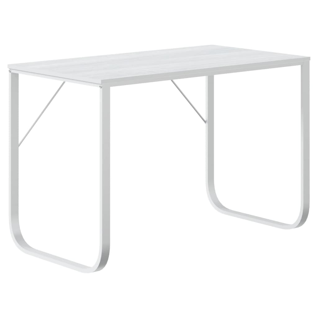 vidaXL Γραφείο Υπολογιστή Λευκό 110 x 60 x 73 εκ. από Μοριοσανίδα