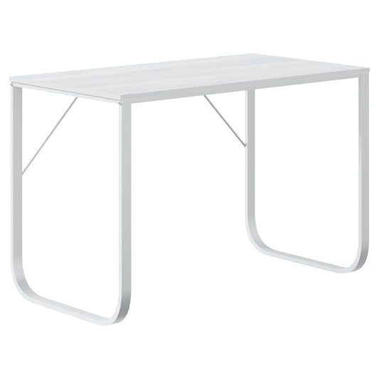 vidaXL Γραφείο Υπολογιστή Λευκό 110 x 60 x 73 εκ. από Μοριοσανίδα
