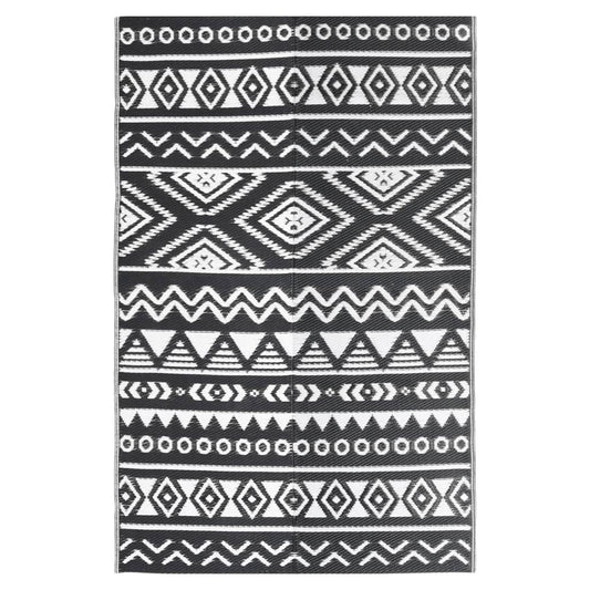 vidaXL Χαλί εξωτερικού χώρου ARAKIL Μαύρο 140x200 cm PP