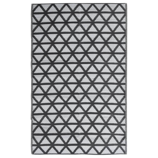 vidaXL Χαλί εξωτερικού χώρου ARAKIL Μαύρο 140x200 cm PP