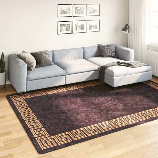 vidaXL Χαλί Πλενόμενο Μαύρο / Χρυσό 190 x 300 εκ.