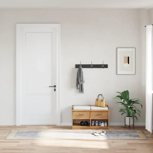 vidaXL Χαλί Πλενόμενο Αντιολισθητικό Γκρι 80 x 300 εκ.