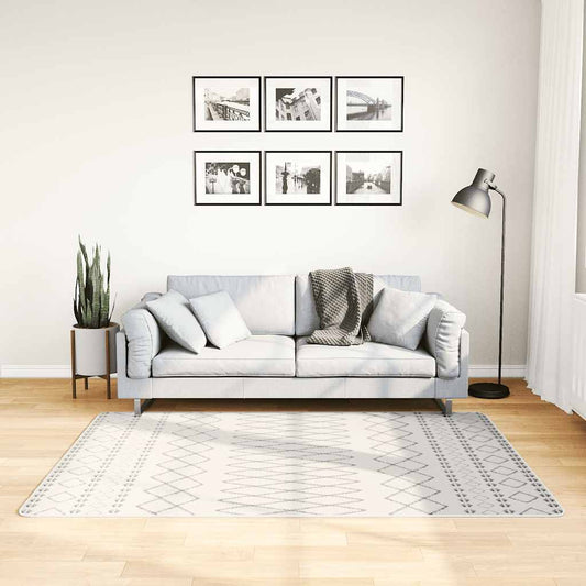 vidaXL Χαλί Πλενόμενο Μαύρο / Λευκό 120 x 180 εκ.