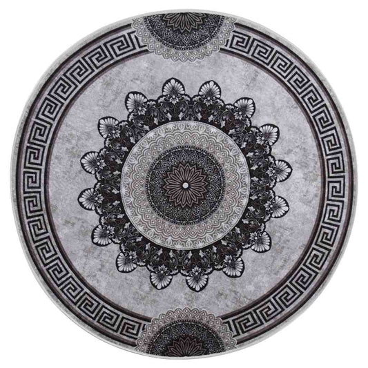 vidaXL Χαλί Πλενόμενο Αντιολισθητικό Πολύχρωμο Ø 120 εκ.