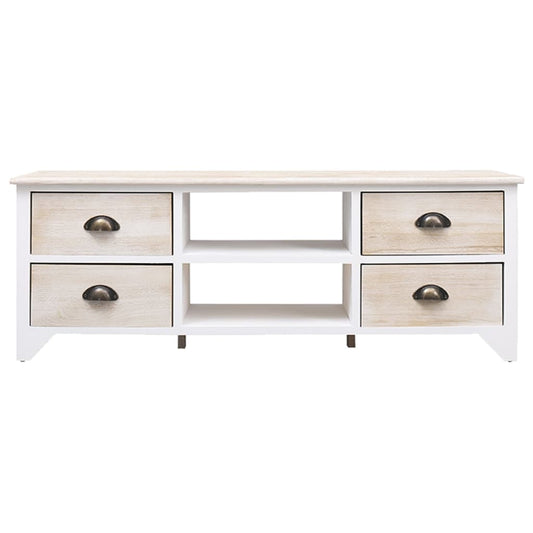 vidaXL Έπιπλο Τηλεόρασης 108 x 30 x 40 εκ. από Μασίφ Ξύλο Παυλώνιας