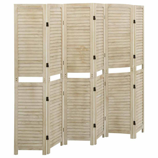 vidaXL Διαχωριστικό Χώρου με 6 Πάνελ 210x165 εκ. Μασίφ Ξύλο Παυλώνιας