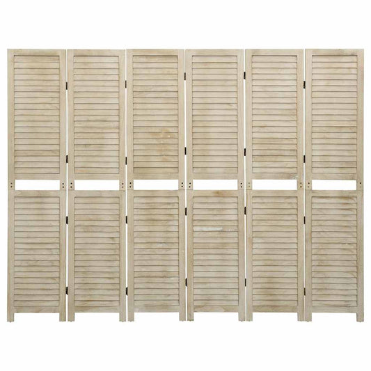 vidaXL Διαχωριστικό Χώρου με 6 Πάνελ 210x165 εκ. Μασίφ Ξύλο Παυλώνιας