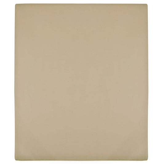 vidaXL Σεντόνια με Λάστιχο 2 τεμ. Taupe 160x200 εκ. Βαμβακερό Ζέρσεϊ