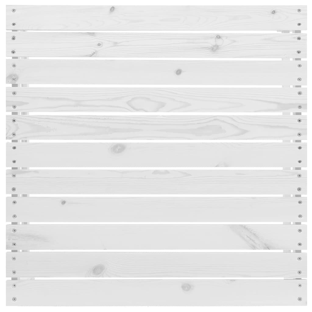 vidaXL Υποπόδιο Κήπου Λευκό από Μασίφ Ξύλο Πεύκου