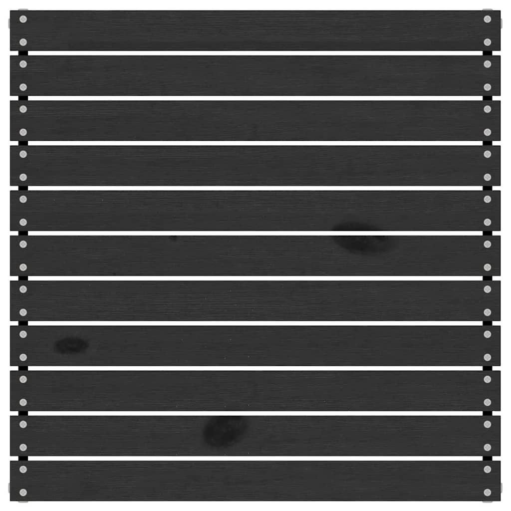 vidaXL Υποπόδιο Κήπου Μαύρο από Μασίφ Ξύλο Πεύκου