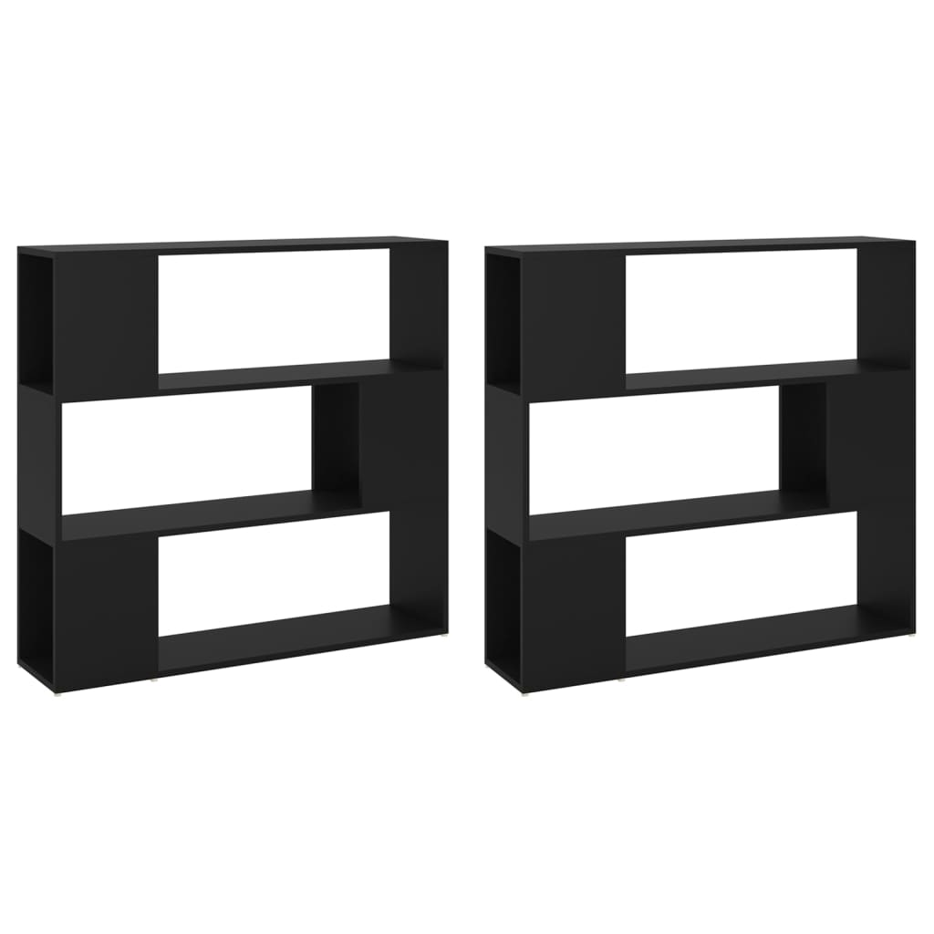 vidaXL Βιβλιοθήκη/Διαχωριστικό Χώρου Μαύρο 100 x 24 x 188 εκ.