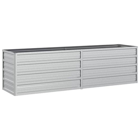 vidaXL Ζαρντινιέρα Υπερυψωμένη Ασημί 160x40x45 εκ. Γαλβανισμ. Χάλυβας