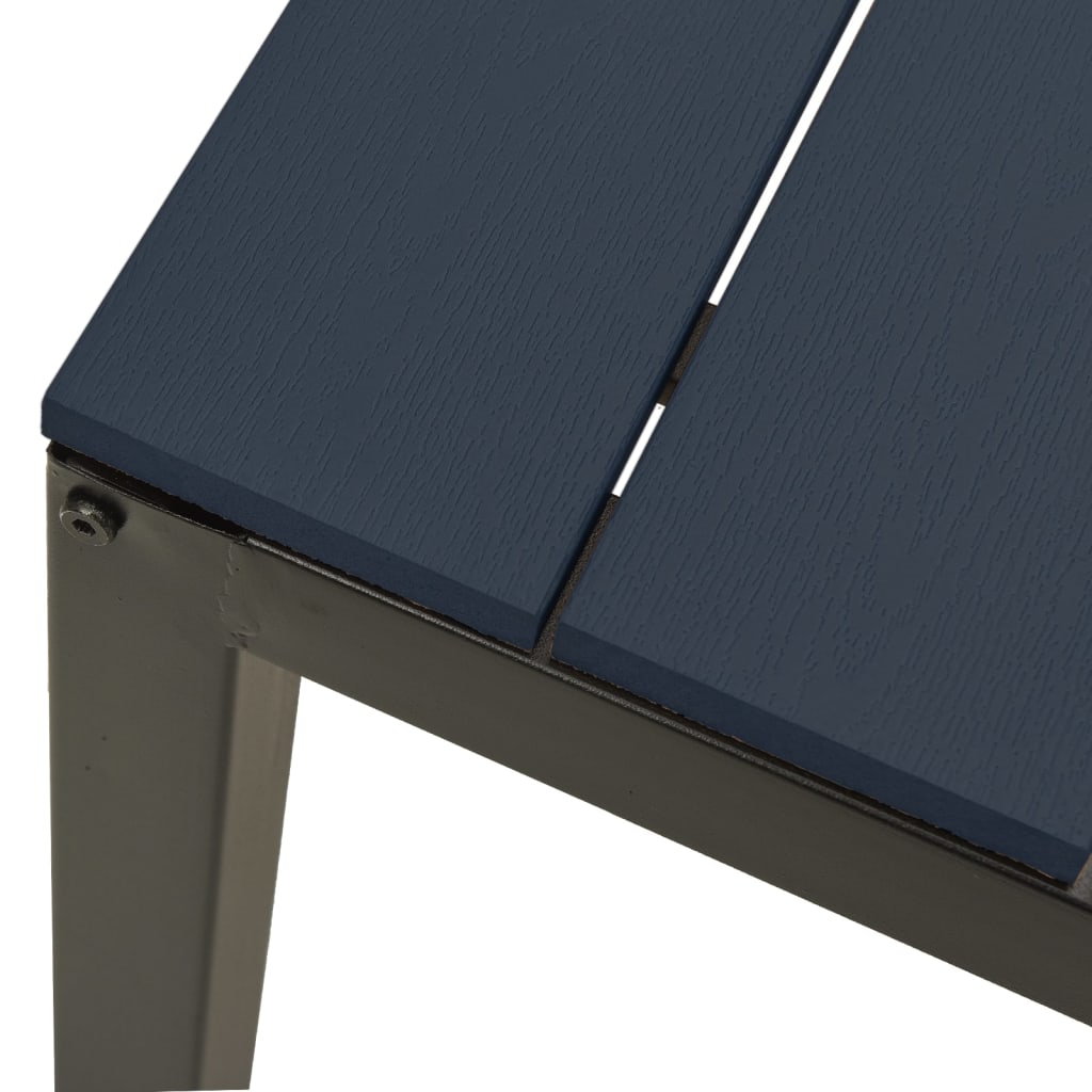 vidaXL Σετ Τραπεζαρίας Κήπου 3 Τεμαχίων Μαύρο από Ατσάλι / WPC