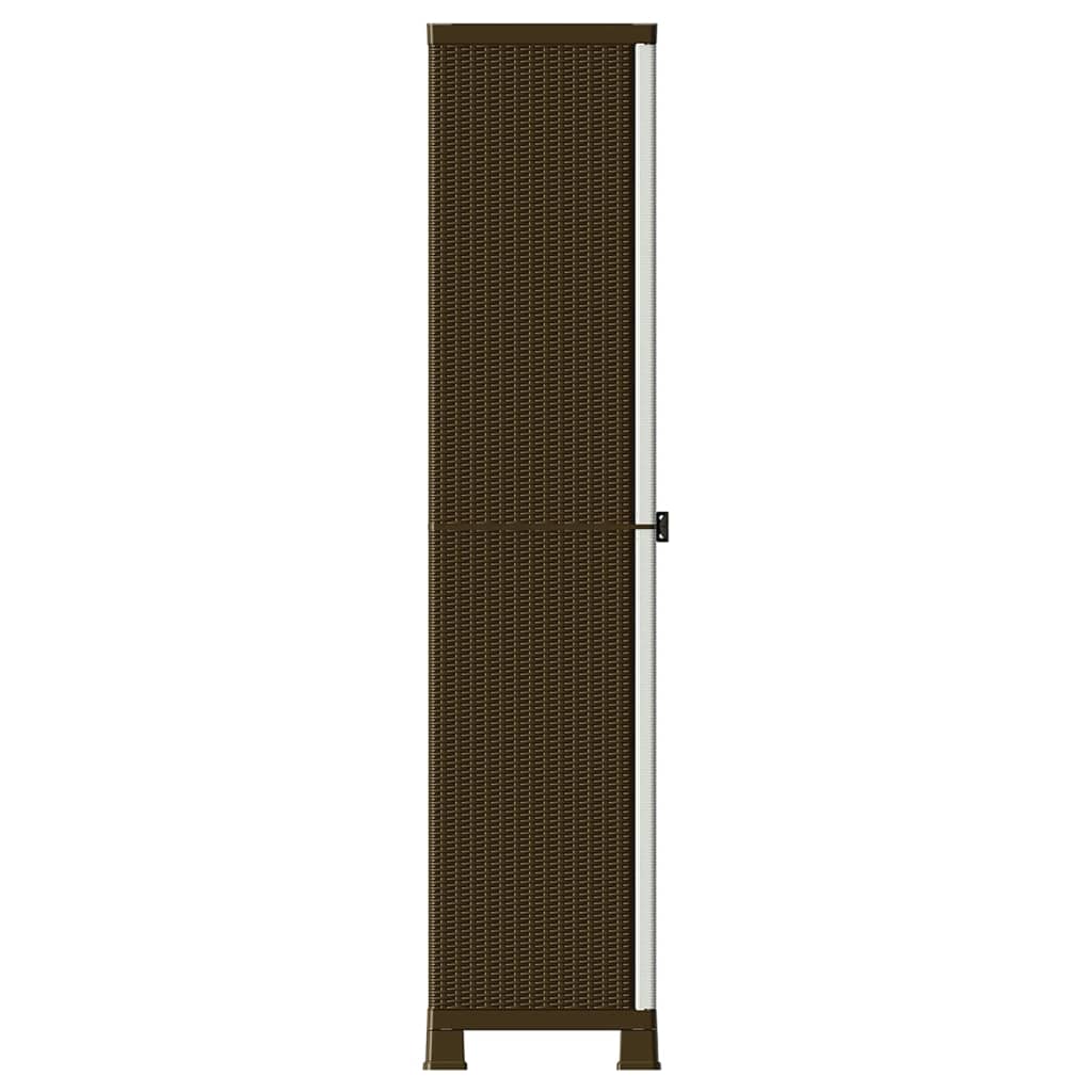 vidaXL Πλαστικό Ντουλάπι 68x39x171,5 εκ με Σχεδιασμό σε Στυλ Ρατάν
