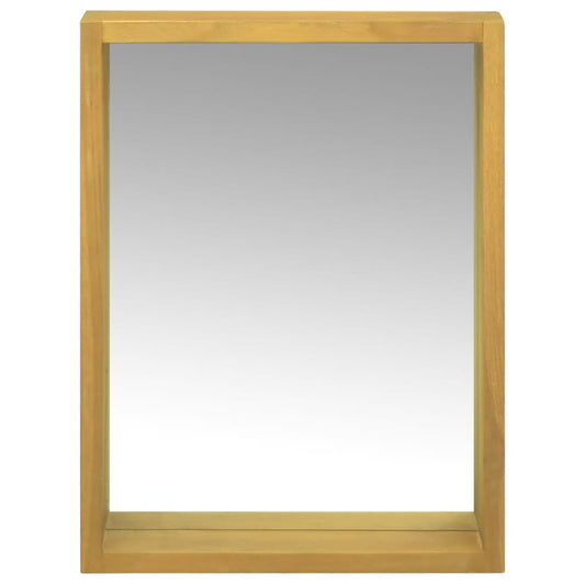 vidaXL Ντουλάπι Καθρέφτη 30 x 10 x 40 εκ. από Μασίφ Ξύλο Teak