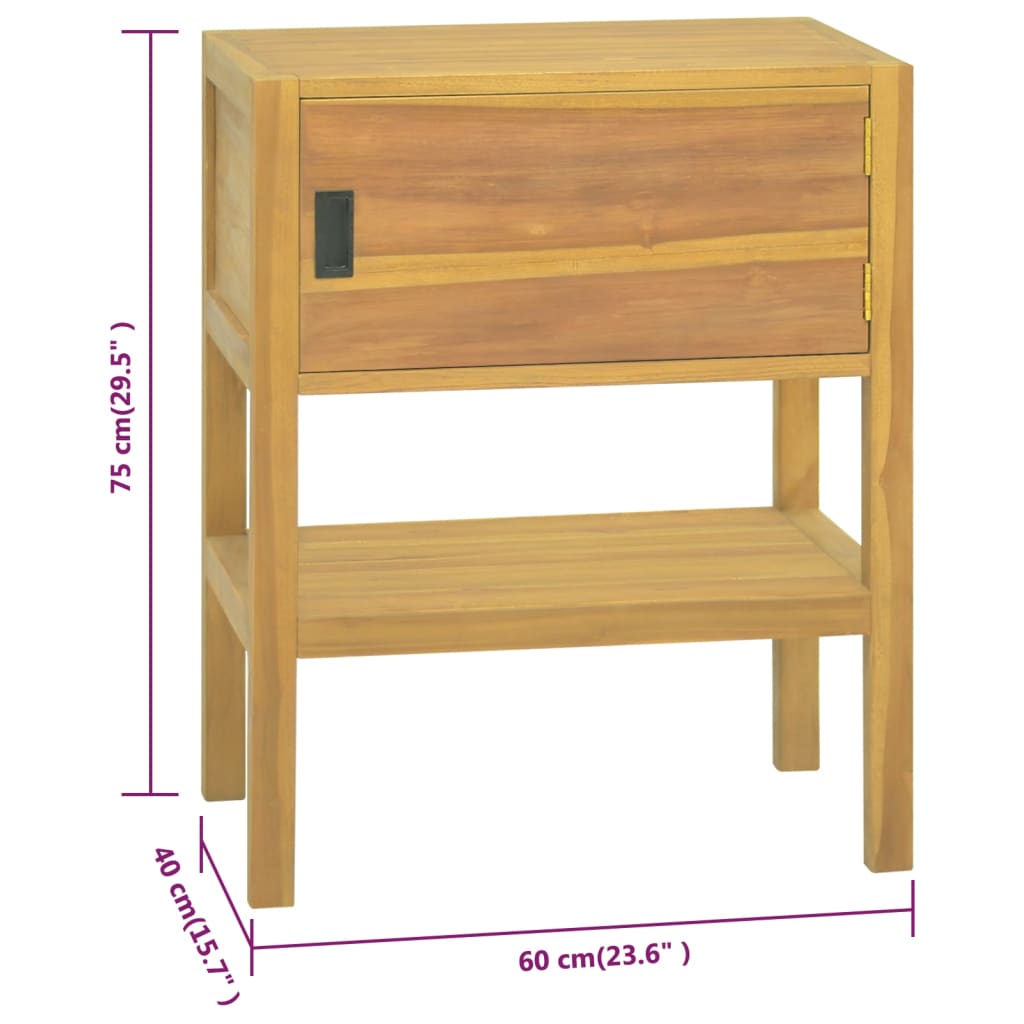 vidaXL Έπιπλο Μπάνιου 60x40x75 εκ. από Μασίφ Ξύλο Teak
