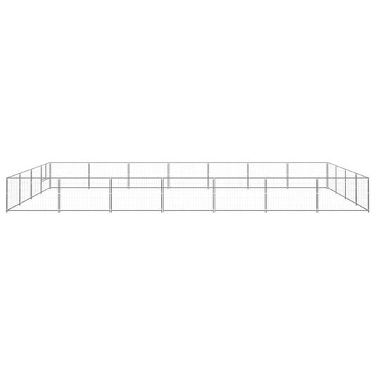 vidaXL Σπιτάκι Σκύλου Ασημί 28 μ² Ατσάλινο