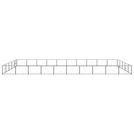 vidaXL Σπιτάκι Σκύλου Μαύρο 50 μ² Ατσάλινο