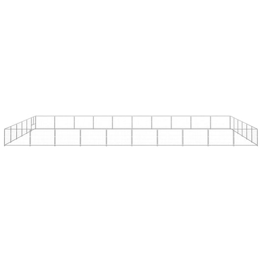 vidaXL Σπιτάκι Σκύλου Ασημί 60 μ² Ατσάλινο