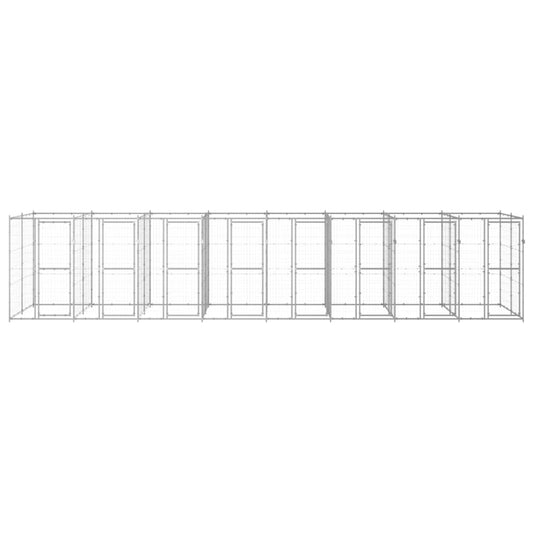 vidaXL Κλουβί Σκύλου Εξωτερικού Χώρου 19,36 μ² από Γαλβανισμένο Χάλυβα