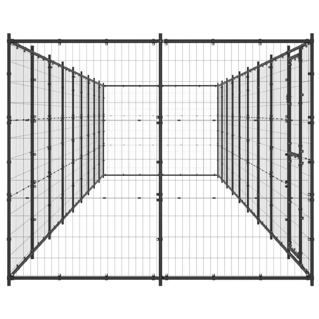 vidaXL Κλουβί Σκύλου Εξωτερικού Χώρου 21,78 μ² από Ατσάλι