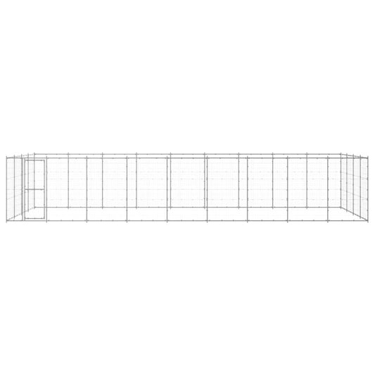 vidaXL Κλουβί Σκύλου Εξωτερικού Χώρου 43,56 μ² από Γαλβανισμένο Χάλυβα