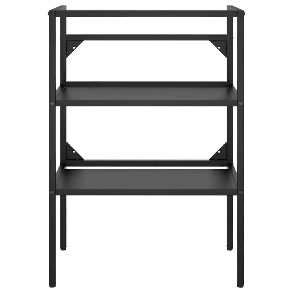 vidaXL Έπιπλο Μπάνιου Μαύρο 59 x 38 x 83 εκ. Σιδερένιο