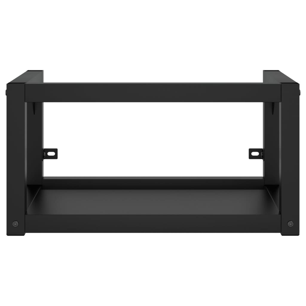 vidaXL Έπιπλο Μπάνιου Επιτοίχιο Μαύρο 59 x 38 x 31 εκ. Σιδερένιο