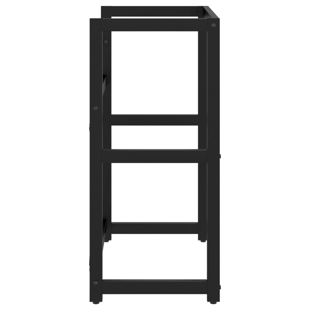 vidaXL Έπιπλο Μπάνιου Μαύρο 59 x 38 x 83 εκ. Σιδερένιο