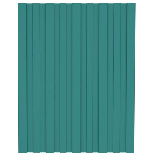 vidaXL Πάνελ Οροφής 12 τεμ. Πράσινα 60 x 45 εκ.από Γαλβανιζέ Ατσάλι