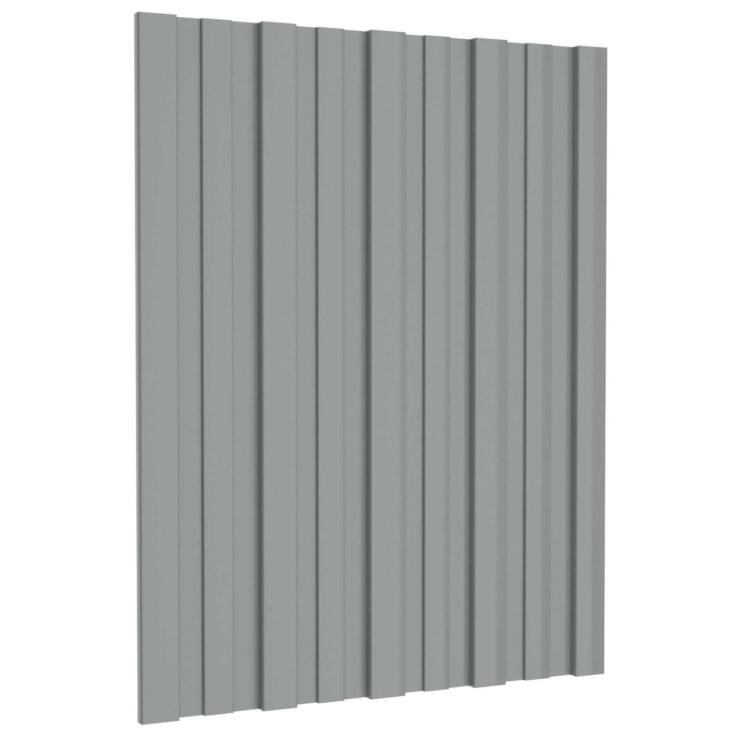 vidaXL Πάνελ οροφής 12 pcs Γκρι 60 x 45 cm Γαλβανισμένος χάλυβας