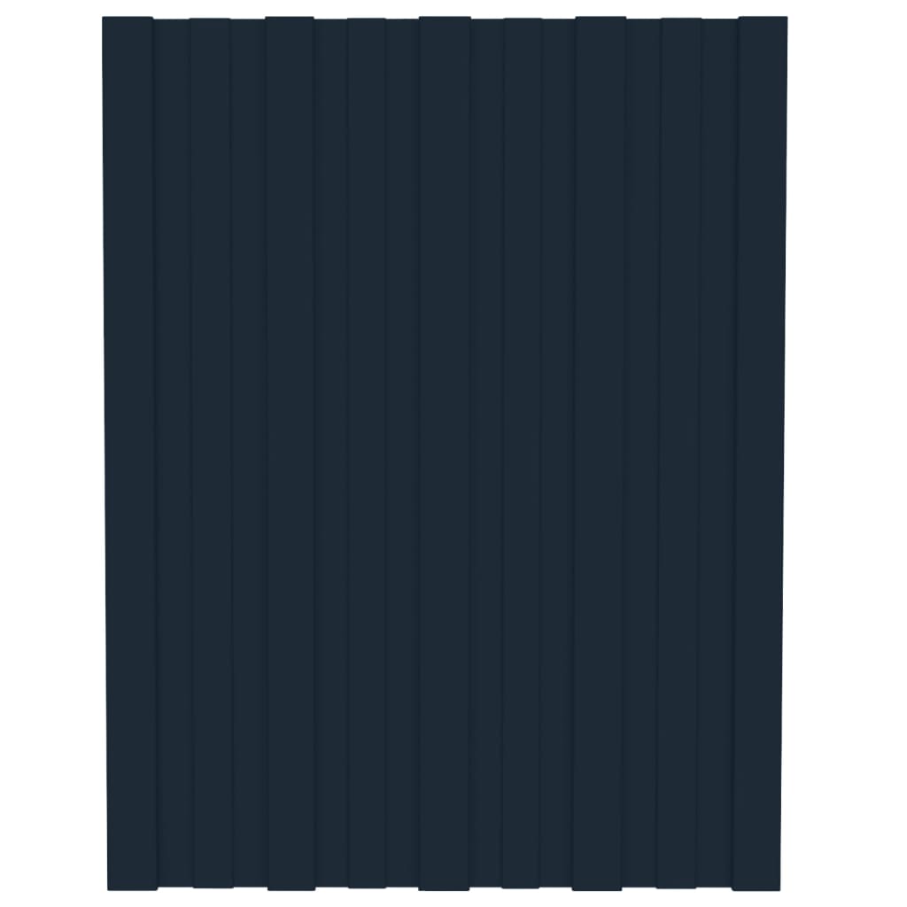 vidaXL Πάνελ Οροφής 12 τεμ. Ανθρακί 60 x 45 εκ.από Γαλβανιζέ Ατσάλι