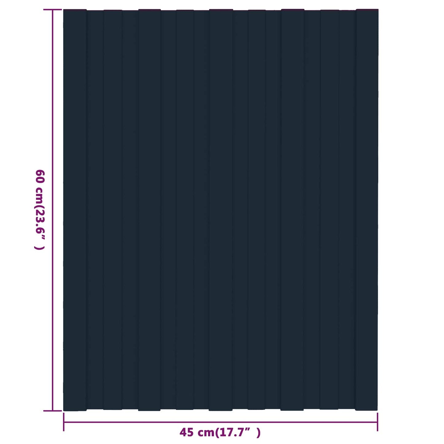 vidaXL Πάνελ οροφής 12 pcs Ανθρακί 60 x 45 cm Γαλβανισμένος χάλυβας