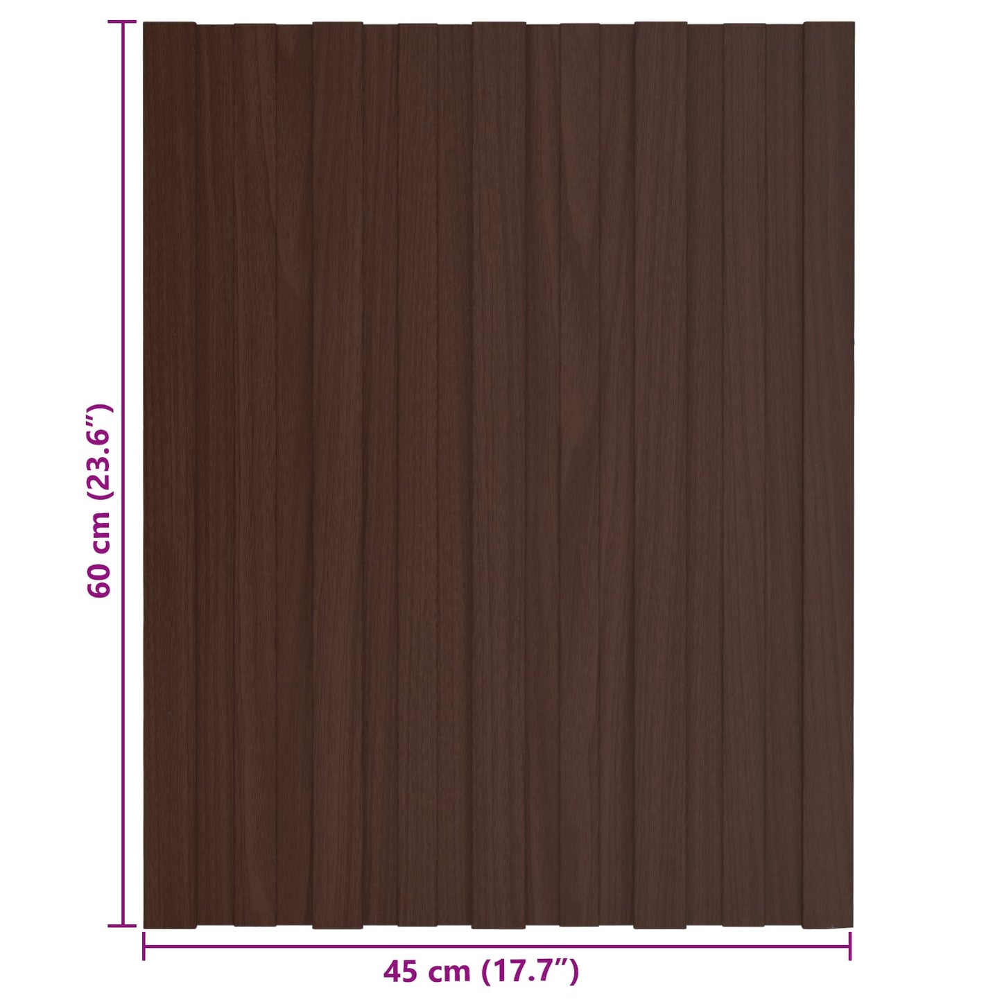 vidaXL Πάνελ οροφής 12 pcs Καφέ 60 x 45 cm Γαλβανισμένος χάλυβας