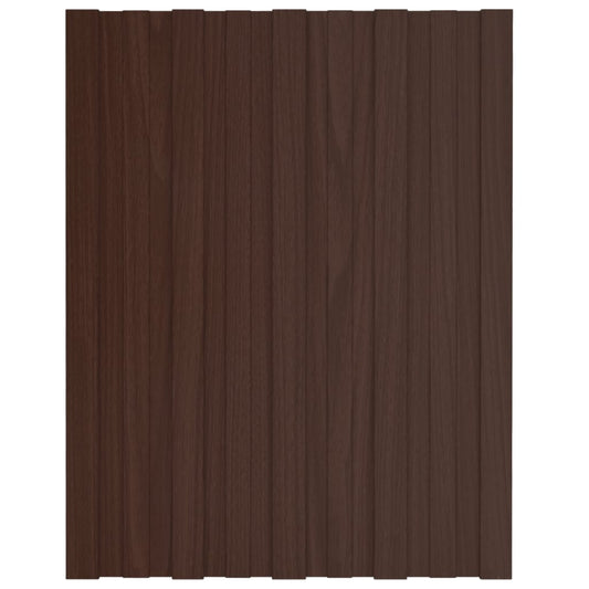 vidaXL Πάνελ Οροφής 36 τεμ. Καφέ 60 x 45 εκ.από Γαλβανιζέ Ατσάλι